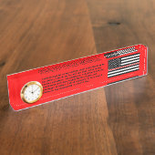 Thin Red Line Flag: Hero van de brandweer Naambordje (Zijkant)