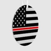 Thin Red Line Flag: Hero van de brandweer Ornament (voorkant)