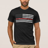Thin Red Line Flag: Hero van de brandweer T-shirt (Voorkant)