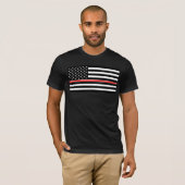 Thin Red Line Flag: Hero van de brandweer T-shirt (Voorkant volledig)