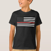 Thin Red Line Flag: Hero van de brandweer T-shirt (Voorkant)