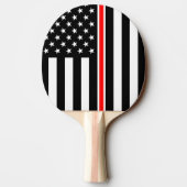 Thin Red Line Flag: Hero van de brandweer Tafeltennisbatje (Achterkant)