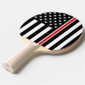 Thin Red Line Flag: Hero van de brandweer Tafeltennisbatje (Voorkant Gekanteld)