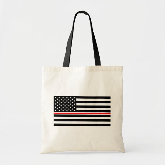 Thin Red Line Flag: Hero van de brandweer Tote Bag (Voorkant)