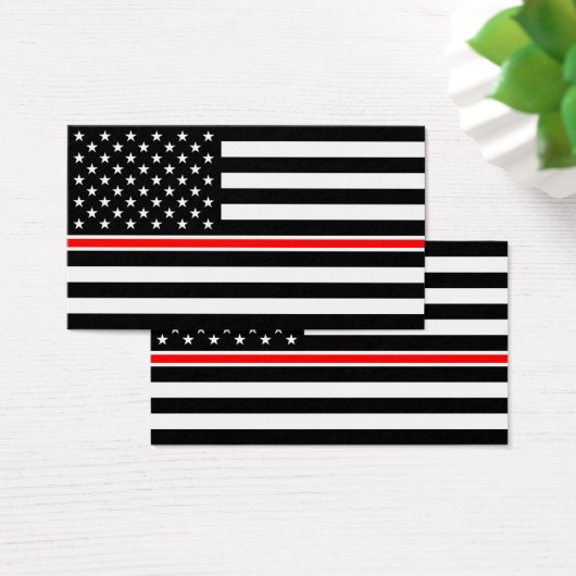 Thin Red Line Flag: Hero van de brandweer Visitekaartje (Bureau)