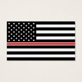 Thin Red Line Flag: Hero van de brandweer Visitekaartje (Achterkant)