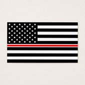 Thin Red Line Flag: Hero van de brandweer Visitekaartje (Voorkant)