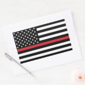 "Thin Red Line Flag"-sticker Rechthoekige Sticker (Envelop)
