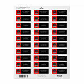 Thin Red Line Flag, Verenigde Staten Fire Service  Etiket (Full Sheet)