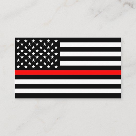 Thin Red Line Flag, Vuurman Verenigde Staten / Per Visitekaartje (Voorkant)