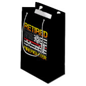 Thin Red Line Gepensioneerde Brandweerman Pensioen Klein Cadeauzakje (Achterkant Gekanteld)