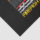 Thin Red Line Gepensioneerde Brandweerman Pensioen Tissuepapier (Detail)