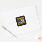 Thin Red Line Gepensioneerde Brandweerman Pensioen Vierkante Sticker (Envelop)