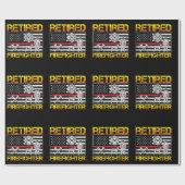 Thin Red Line Ging Firefighter Retirement Cadeaupapier (Vlak)