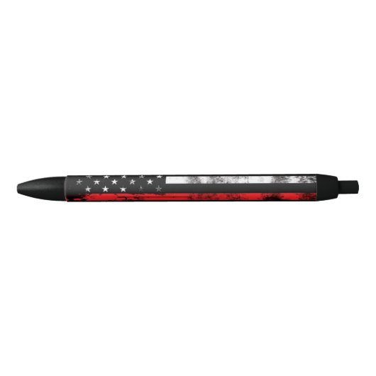 Thin Red Line Grunge Flag Firefighter Pen (Voorkant)