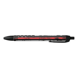 Thin Red Line Grunge Flag Firefighter Pen
