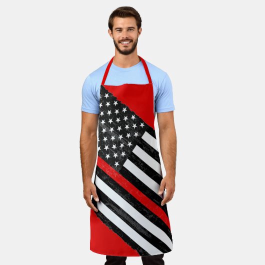 Thin Red Line Grungy Schort (Gedragen)