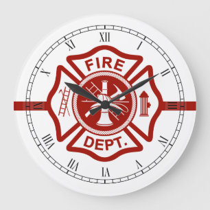 Thin Red Line Maltese kruis wit Grote Klok