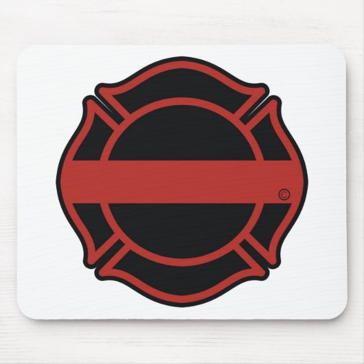 Thin Red Line Maltesse Cross Muismat (Voorkant)