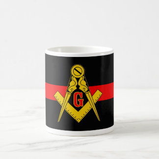THIN RED LINE MASONIC FIREFIGHTER COFFEE MOK
