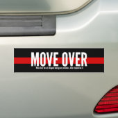 Thin Red Line Move Over Bumpersticker (Op auto)