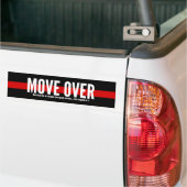 Thin Red Line Move Over Bumpersticker (Op Truck)