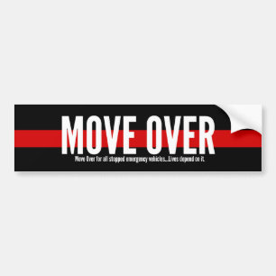 Thin Red Line Move Over Bumpersticker