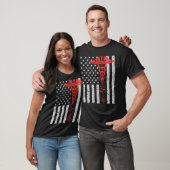 Thin Red Line Nurse Caduceus Amerikaanse vlag T-shirt (Unisex)