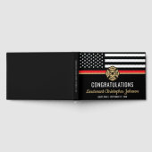 Thin Red Line Patriottic Firefighter Retirement Gastenboek (Volledig)