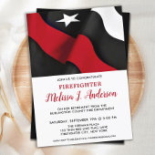 Thin Red Line Personalized Firefighter Retirement Kaart