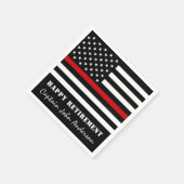 Thin Red Line Personalized Firefighter Retirement Servet (Hoek)