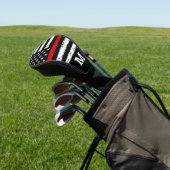 Thin Red Line Personalized Monogram Firefighter Golfheadcover (Insitu)