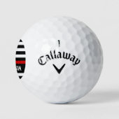Thin Red Line Personalized Name Firefighter Golfballen (Logo)