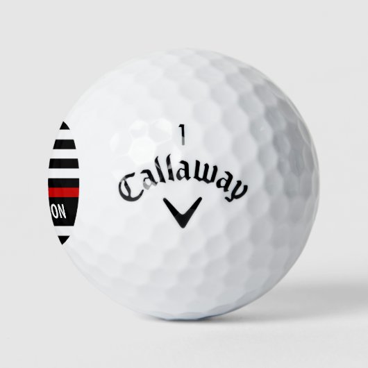 Thin Red Line Personalized Name Firefighter Golfballen (Logo)