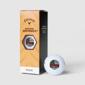 Thin Red Line Personalized Name Firefighter Golfballen (Verpakking)