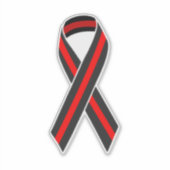 Thin Red Line Ribbon Sticker (Voorkant)
