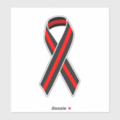 Thin Red Line Ribbon Sticker (Vel)