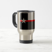 THIN RED LINE TEXAS STATE FLAG COFFEE MUGS REISBEKER (Voorkant links)