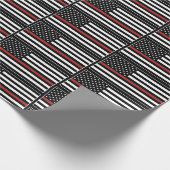 Thin Red Line USA Vlag brandweerafdeling Vlag Cadeaupapier (Hoek)