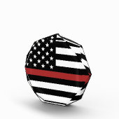 Thin Red Line USA Vlag brandweerafdeling Vlag Fotoblokken (Rechts)