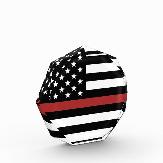 Thin Red Line USA Vlag brandweerafdeling Vlag Fotoblokken (Links)