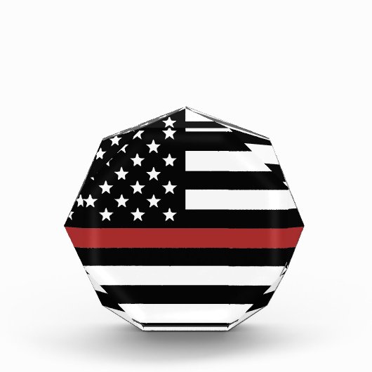 Thin Red Line USA Vlag brandweerafdeling Vlag Fotoblokken (Voorkant)