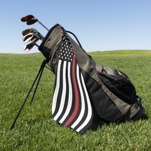 Thin Red Line USA Vlag brandweerafdeling Vlag Golfhanddoek (Groen)