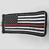 Thin Red Line USA Vlag brandweerafdeling Vlag Golfheadcover (Voorkant)