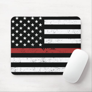 Thin Red Line USA Vlag brandweerafdeling Vlag Muismat