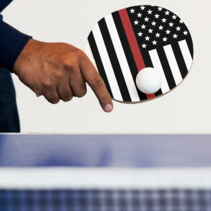 Thin Red Line USA Vlag brandweerafdeling Vlag Tafeltennisbatje