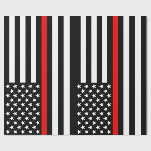Thin Red Line USA-vlag Cadeaupapier (Vlak)