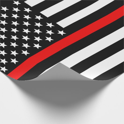 Thin Red Line USA-vlag Cadeaupapier (Hoek)