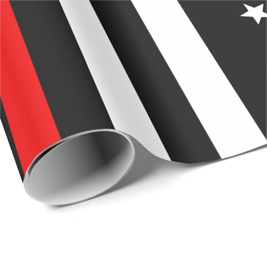 Thin Red Line USA-vlag Cadeaupapier (Rol Hoek)