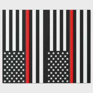 Thin Red Line USA-vlag Cadeaupapier